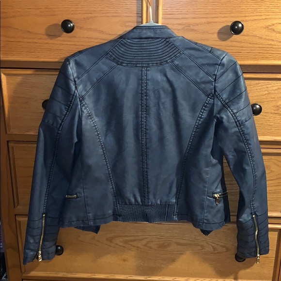FAUX Leather Jacket Worn ONCE!! - Picture 2 of 4